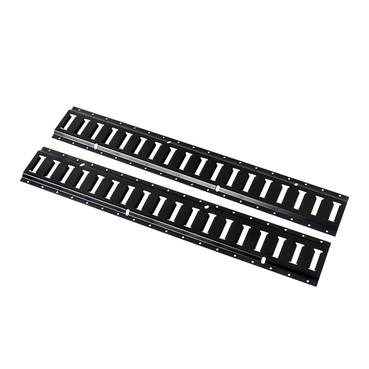 2 Pack Black E-track Tie Down Rail Kit 3inch Wall-mounted Tool Storage Rack Heavy Loads Up To 000 Lbs Replacement For Truck