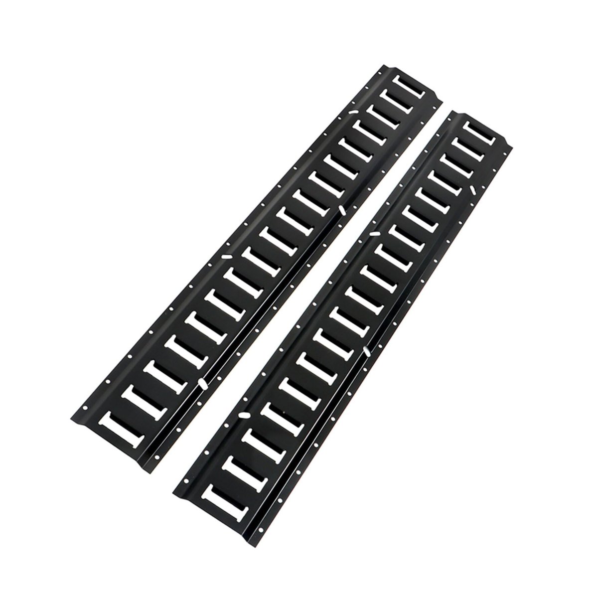 2 Pack Black E-track Tie Down Rail Kit 3inch Wall-mounted Tool Storage Rack Heavy Loads Up To 000 Lbs Replacement For Truck