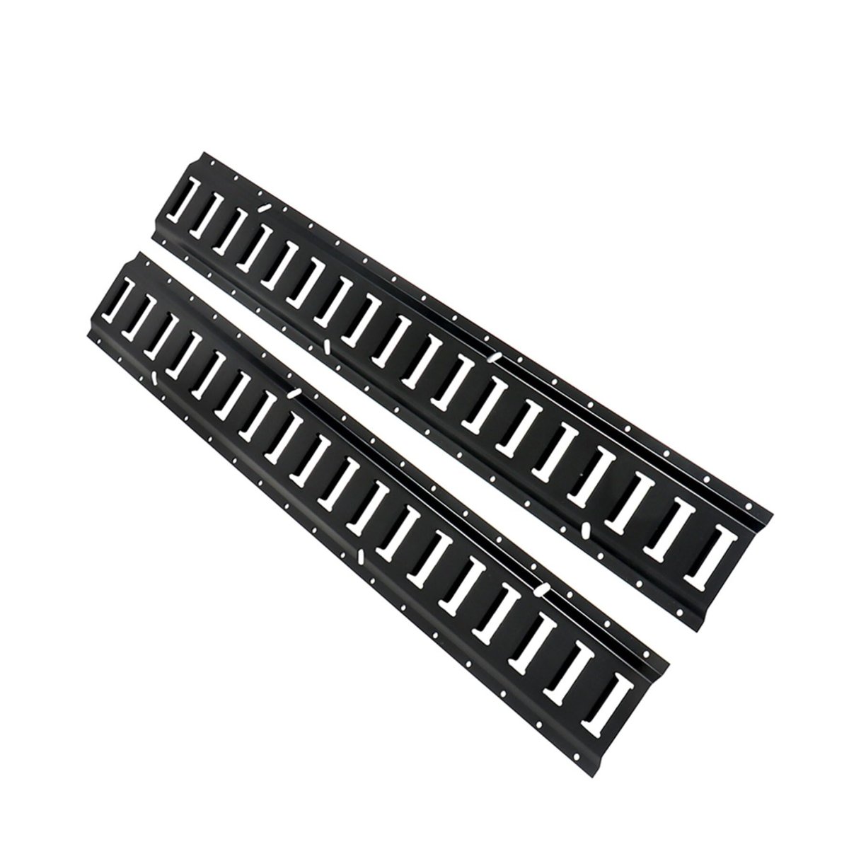 2 Pack Black E-track Tie Down Rail Kit 3inch Wall-mounted Tool Storage Rack Heavy Loads Up To 000 Lbs Replacement For Truck