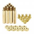 M4 Hex Brass Standoff Spacer 27mm 6mm Male-female Threaded Pillar Screw Nut Kit For Pcb Motherboard Computer Circuit Board 20 