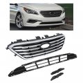 Kuafu Front Upper Lower Grille Bumper Bracket Compatible With 2015-2017 Hyundai Sonata 86350c2000 86561c2000 86513c2000