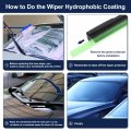 X Autohaux 1 Pair 28 24 Coating Silicone Front Windshield Wiper Blade Replacement Set For Honda Civic Coupe 2006-2011 Top-lock