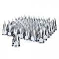 United Pacific 10570cb Wheel Lug Nut Cover Set 33mm X 4 7 8 Chrome Plastic Super Spike Push-on 60 Pack 