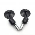Httmt Mt425-25- A Set Cnc Black Rear View Handle Bar End Round Mirrors 1 Inch 25mm Compatible With V-star Virago Warrior Royal