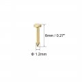 Uxcell Small Tiny Hardware Nails Iron 1 2x6mm Dxl For Diy Decorative Wooden Boxes Accessories Gold Tone 200pcs