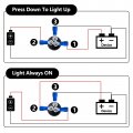 Push Button Starter Switch 12v 50a Momentary Engine Ignition 12 Volt 50 Amp Blue Led To Start For Marine Vehicle Racing Car