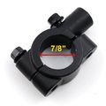 2x Jdm Style Black 7 8 10mm Thread For Anodized Billet Aluminum Custom Handle Bar Mirror Mount Holder Clamp Adaptor Fit