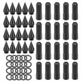 Ocpty 12x1 5 Wheel Lug Nuts 20pcs Closed Black Nut 60mm 30mm Oem Factory Replacement For Acura Chevrolet Honda Hyundai
