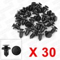 A14051900ux1301 Black Clips Rivets Fastener 30 Pack