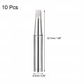 Uxcell Soldering Iron Tips 4mm X 6 5mm Flat Edge Replacement For Solder Station Tip 900m-t-3 2d Silver 10pcs
