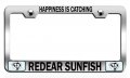 Happiness Is Catching Redear Sunfish Fishing Chrome Metal License Plate Frame Tag Holder S69 