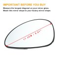 Car Rearview Left Driver Side Mirror Glass Replacement W Backing Plate Non-heated White For Citroen C4 2004-2009