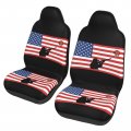 Trap Skeet Shooting American Flag Car Front Seat Covers Set Of 2 Washable Breathable Vehicle Cushion Protector For Sedan Truck