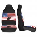 Trap Skeet Shooting American Flag Car Front Seat Covers Set Of 2 Washable Breathable Vehicle Cushion Protector For Sedan Truck