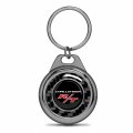 Ipick Image For Dodge Challenger R T Real Black Carbon Fiber Gunmetal Roundel Metal Case Key Chain Keychain Official Licensed
