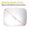 Car Rearview Right Passenger Side Mirror Glass Replacement W Backing Plate Aspherical Heated White For Jeep Renegade 2014-2022