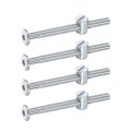 Bed Frame Bolts M6 X 70mm Hex Socket Head Screws And Barrel Nuts 4 Pieces Carbon Steel Furniture For Bunk Beds Chairs Cots 