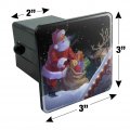 Christmas Holiday Santa Rooftop Magic Tow Trailer Hitch Cover Plug Insert