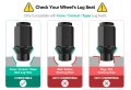 24pcs Black Bulge Lug Nuts 1 2x20 Threads 75 In Length Et Style Cone Conical Taper Seat Shank Closed End For 6 Vehicles Wheels