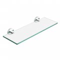 Kes Glass Shelf For Bathroom 16 1 Inches With Tempered Wall Mount Floating Shelves Sus 304 Stainless Steel Polished Chrome 
