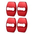 4pcs Car Door Lock Latches Cover Stainless Steel Protector For Hyundai Kia Red