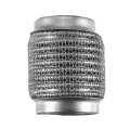 Universal Exhaust Flexible Pipe Tubing 2 56 In X 4 Stainless Steel Joint Silver Tone For Most Cars