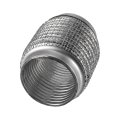 Universal Exhaust Flexible Pipe Tubing 2 56 In X 4 Stainless Steel Joint Silver Tone For Most Cars