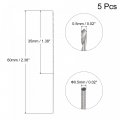Uxcell 5 Pcs 0 5mm Mini Micro Twist Drill Bits High-speed Steel Straight Shank Extra Long Bit 60mm For Aluminum Alloy