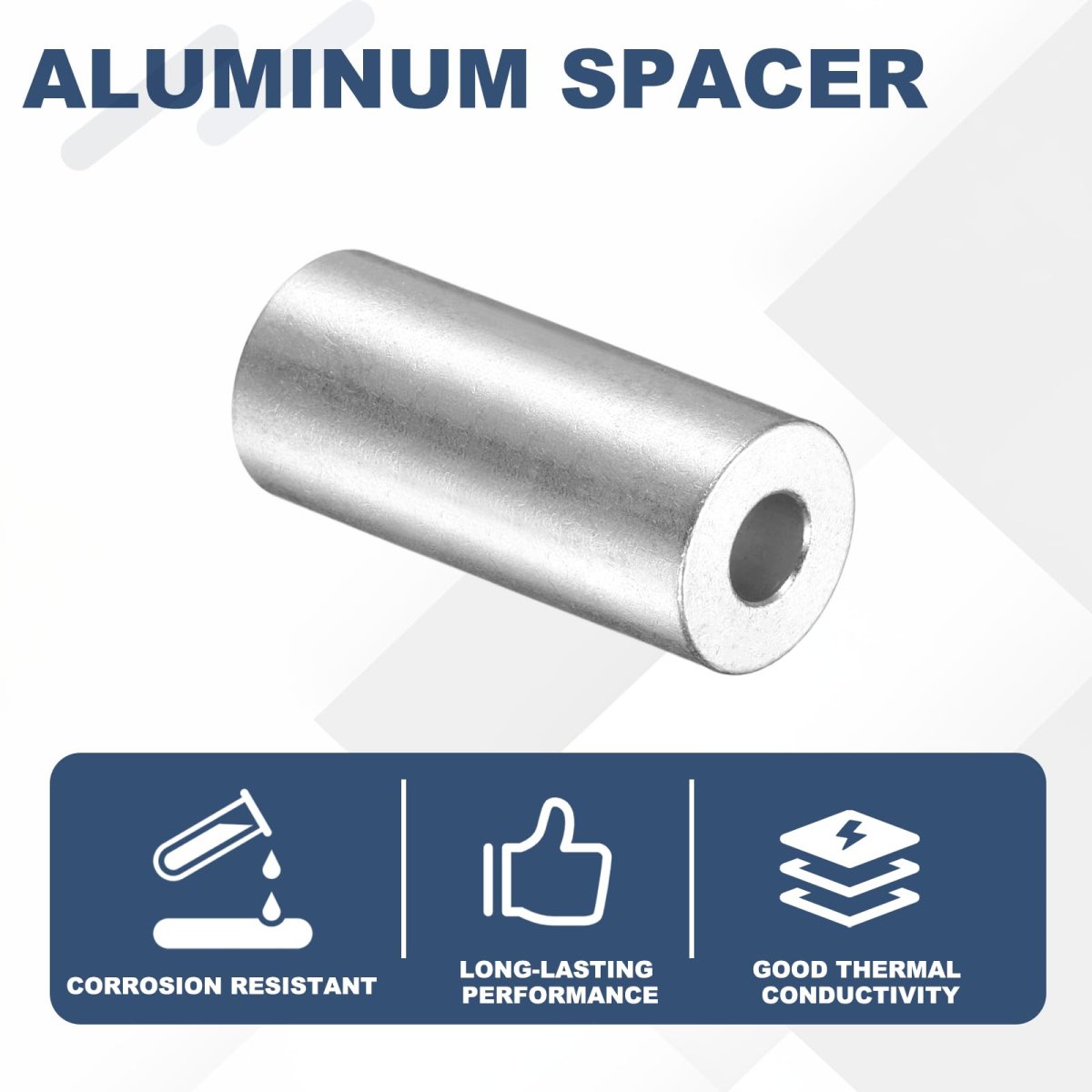 8pcs Aluminum Spacer 3 4 Od X 5 16 Id 1-5 Length Screw Standoff Bushing Plain Finish Unthreaded Round Metal For Screws Bolts