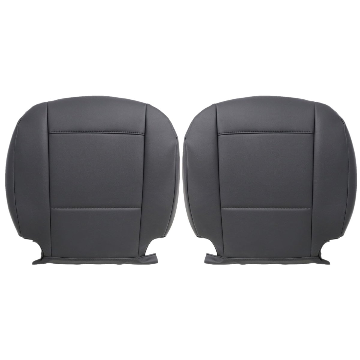 Secos Driver Passenger Side Bottom Leather Seat Cover Black For Bmw 3 Series E46 1998 1999 2000 2001 2002 2003 2004 2005