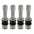 Nghtmre 4pcs Tr48 Bolt On Tire Valve Stems 1 Long Chrome Metal High Pressure Flush With Stem Caps Fits Standard 0 453 