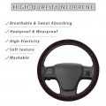 Dujiea Scarlet Hearts Elastic Stretch Steering Wheel Cover Anti-slip And Durable Car Accessories For Women Men 15 Inch