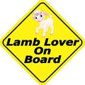 6in X Lamb Lover On Board Sheep Magnet Magnetic Vehicle Sign Magnets By Stickertalk 