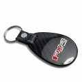 Ipick Image Compatible With Ford F-150 Fx4 Off Road Real Black Carbon Fiber Leather Strap Large Tear Drop Key Chain