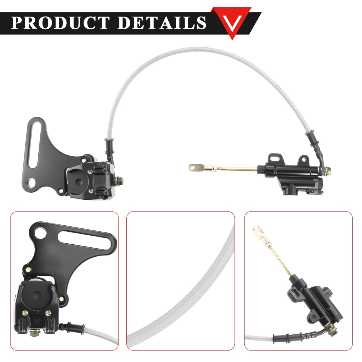 15mm Hydraulic Rear Dirt Pit Bike Brake Assembly With Pad For Ssr 125cc 110cc Klx Bbr Crf Ttr Sdg 50cc 70cc 107 110 125 Parts