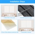 Uxcell Flexible Wall Molding Trim 1pcs 8ft X 4 In Baseboard Self Adhesive Border Foam For Home Office And Hotel Diy Decoration