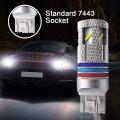 Ruiandsion 2pcs 7440 7443 Led Bulbs White Canbus Csp 8smd Chipsets T20 7441 7444 Light Bulb For Backup Reverse Tail Brake