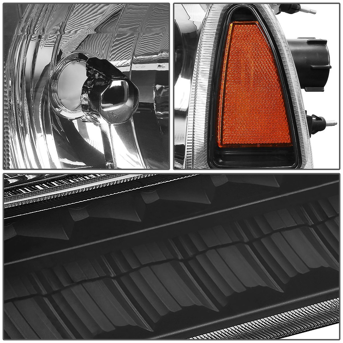 Auto Dynasty Led Drl Bumper Headlights Assembly For Ford F-250 F-350 Super Duty 99-04 Excursion 2000-2004 Driver And Passenger