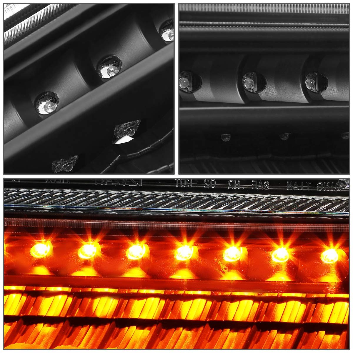 Auto Dynasty Led Drl Bumper Headlights Assembly For Ford F-250 F-350 Super Duty 99-04 Excursion 2000-2004 Driver And Passenger