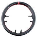 Kivnto Diy Carbon Fiber Steering Wheel Covers For Infiniti Q50 2014 2015 2016 2017 Sport 15 Inches Stitching Leather Interior 