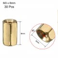 Uxcell M3x8 Female To Hex Brass Pcb Motherboard Spacer Standoff For Fpv Drone Quadcopter Computer Circuit Board 30pcs