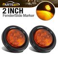 Partsam 2pcs Amber Led Light Trailer 2 Roundw Plug Grommet Clearance Marker 4