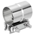 2-1 4 Exhaust Clamp 3 Stainless Steel Butt Joint Band Sleeve Coupler Pipe Repair Universal Widening For Od To 4 Id Mufflers 