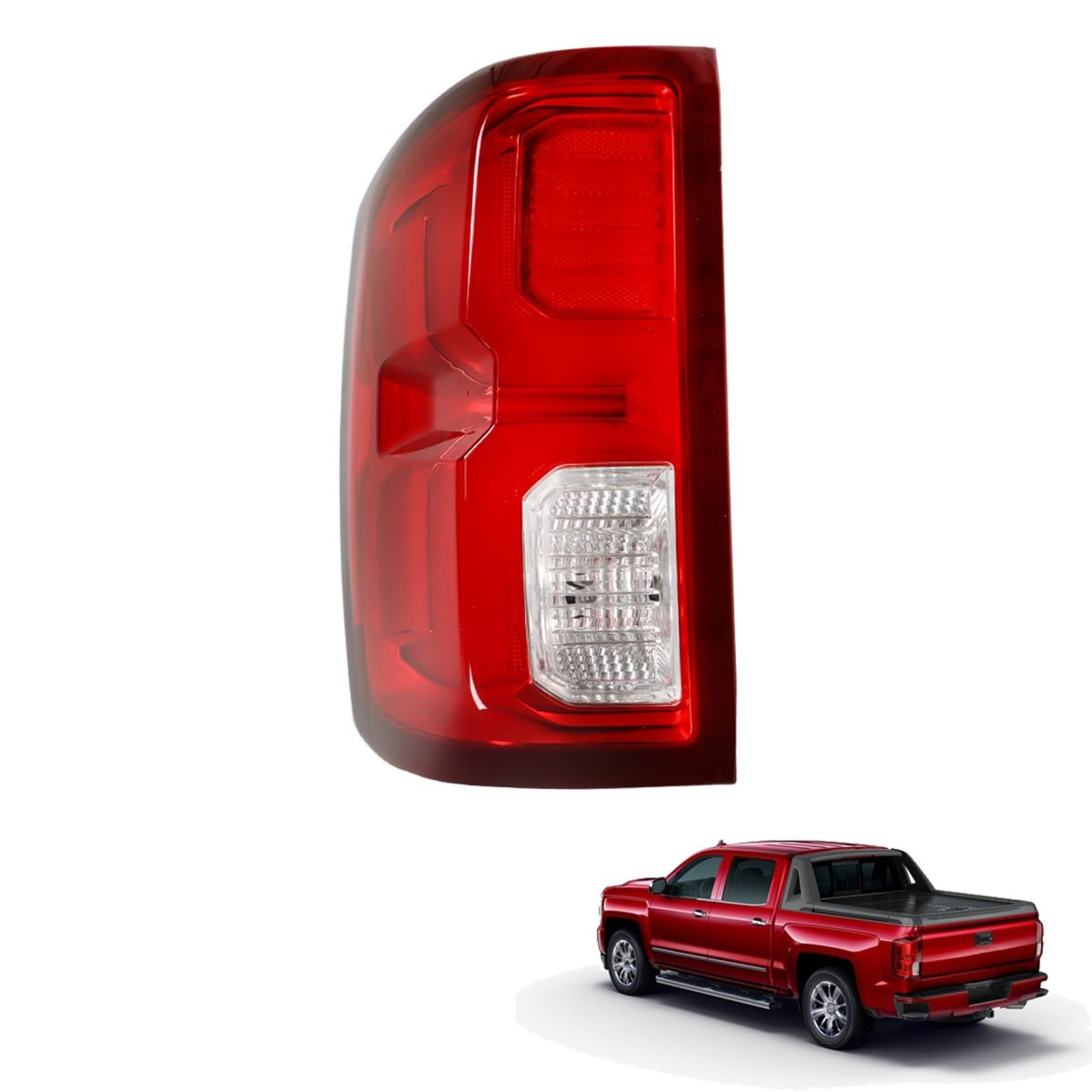 1 Pc Tail Lamp Assembly Replacement For Silverado 1500 2016-2018 Left Driver Side