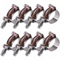 Glarks 8pcs 32-37mm Stainless Steel T-bolt Hose Clamps Turbo Intake Soft Intercooler 