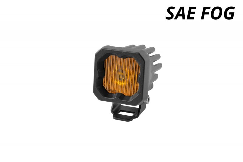 Diode Dynamics Stage Series C1 Yellow Sae Dot Fog Standard Led Pod One W Amber Backlight