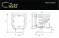 Diode Dynamics Stage Series C1 Yellow Sae Dot Fog Standard Led Pod One W Amber Backlight