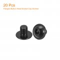 Uxcell Flanged Button Head Socket Cap Screws 20pcs M8x10mm 304 Stainless Steel Black Oxide Drive Fasteners Bolts Fully Thread