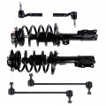 Ocpty Suspension Kits Front Strut Spring Assembly Stabilizer Bar Link Kit Tie Rod End Fits 2004-2012 For Chevrolet Malibu