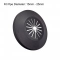 Uxcell Pipe Cover Decoration 15mm-25mm Pp Plastic Escutcheon Water Drain Line Black 4pcs